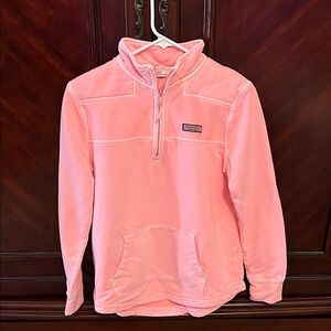 Vineyard Vines Coral Quarter-Zip Hoodie